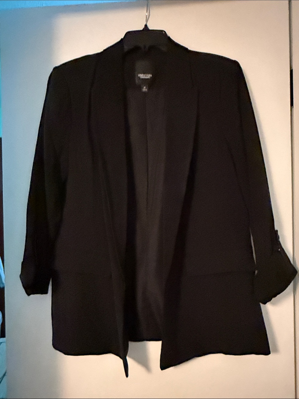 Simply Vera Vera Wang Black Open-Front Blazer